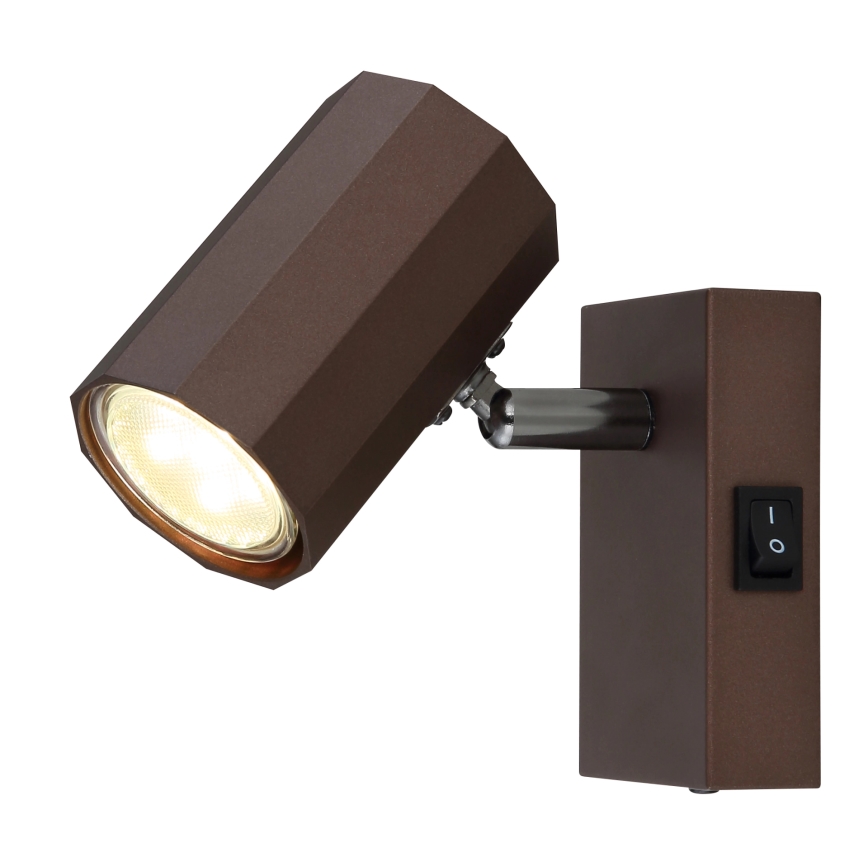 Globo - Zidna reflektorska lampa 1xGU10/25W/230V braon