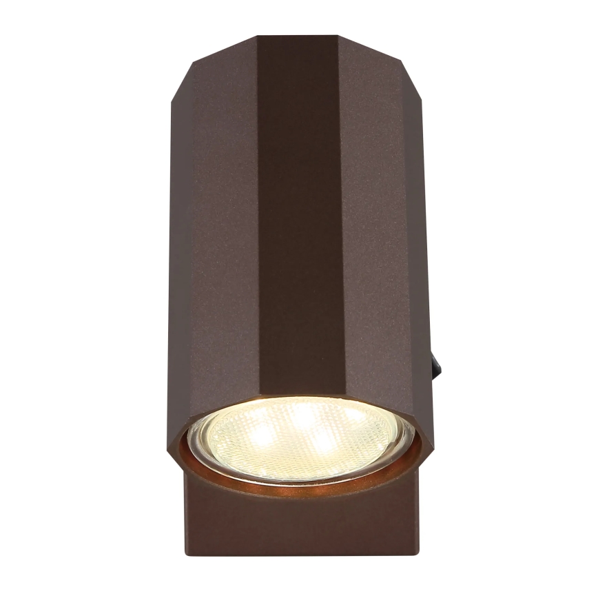 Globo - Zidna reflektorska lampa 1xGU10/25W/230V braon