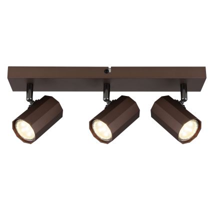Globo - Reflektorska lampa 3xGU10/25W/230V braon