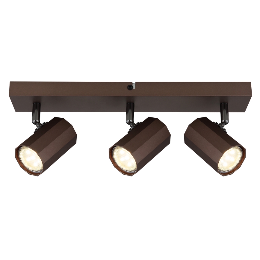 Globo - Reflektorska lampa 3xGU10/25W/230V braon