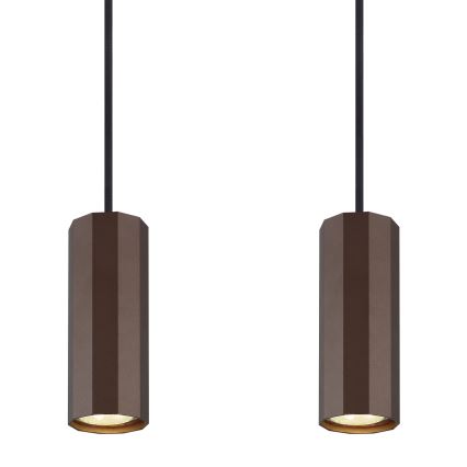 Globo - Luster na sajli 4xGU10/25W/230V braon