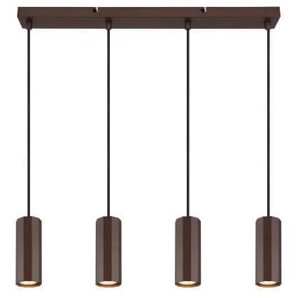Globo - Luster na sajli 4xGU10/25W/230V braon