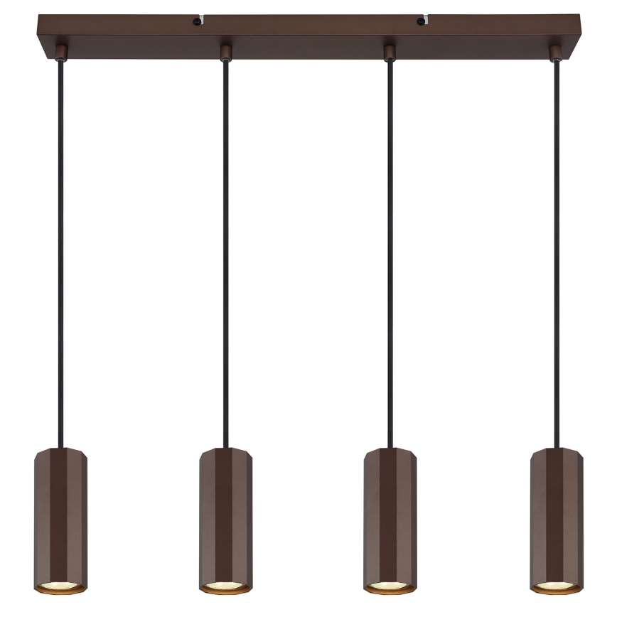 Globo - Luster na sajli 4xGU10/25W/230V braon