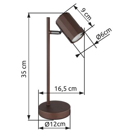 Globo - Stona lampa 1xGU10/5W/230V braon