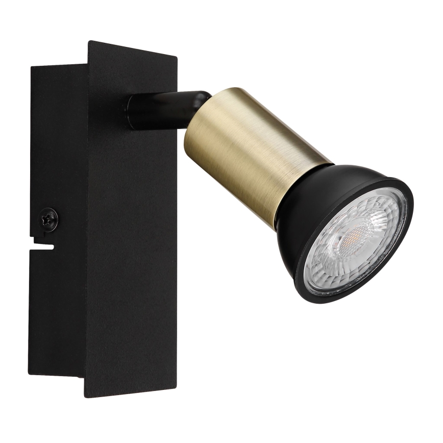 Globo - Zidna reflektorska lampa 1xGU10/35W/230V crno/mesing