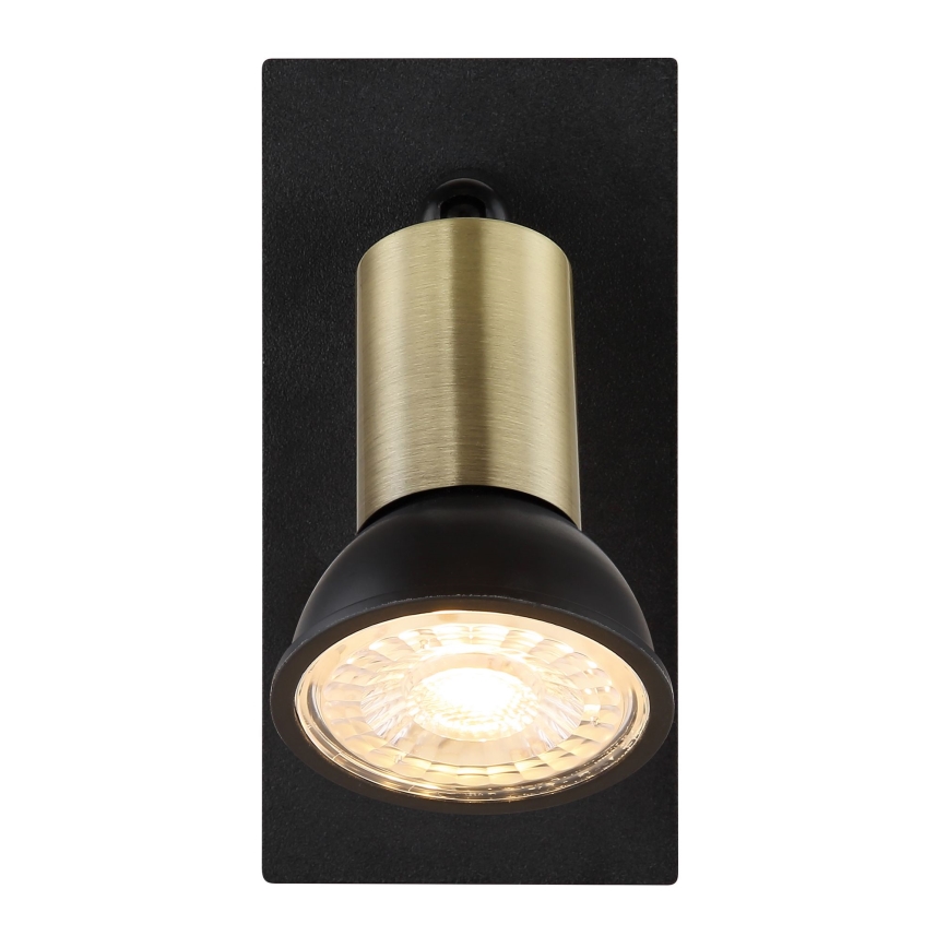 Globo - Zidna reflektorska lampa 1xGU10/35W/230V crno/mesing