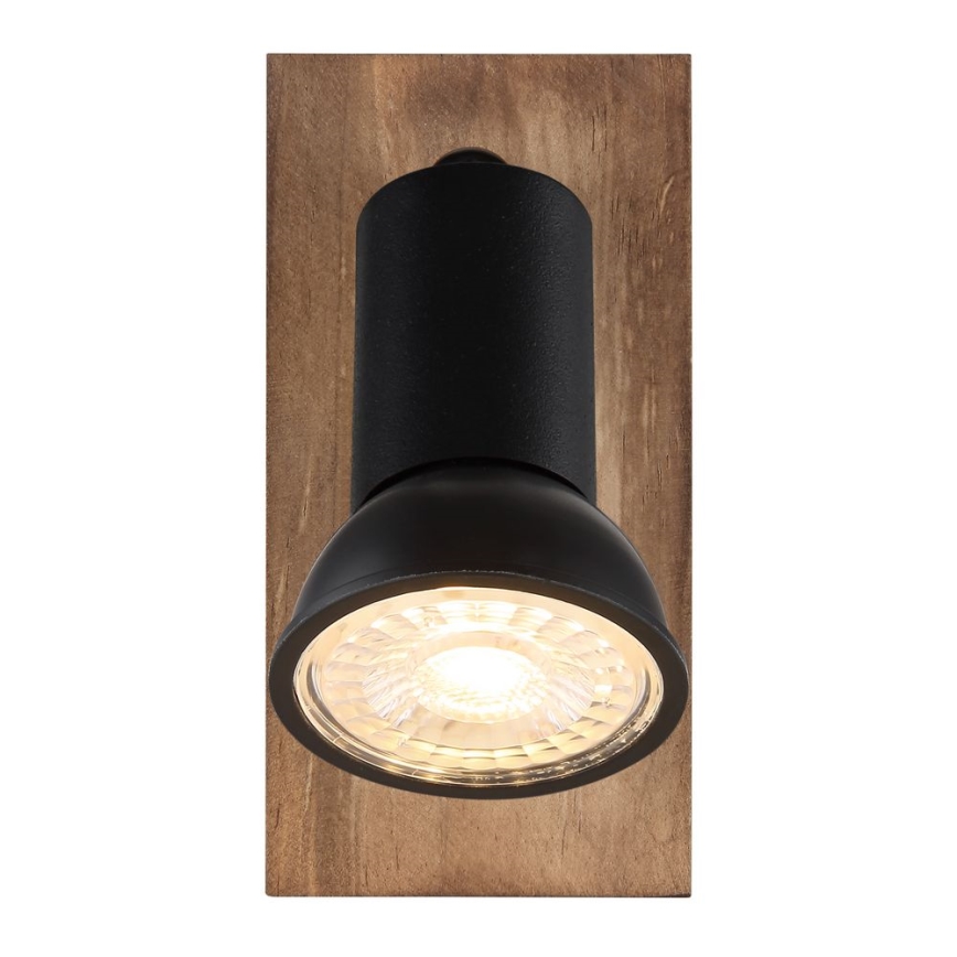 Globo - Zidna reflektorska lampa 1xGU10/35W/230V drvo/crno