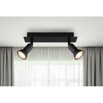 Globo - Reflektorska lampa 2xGU10/35W/230V crno