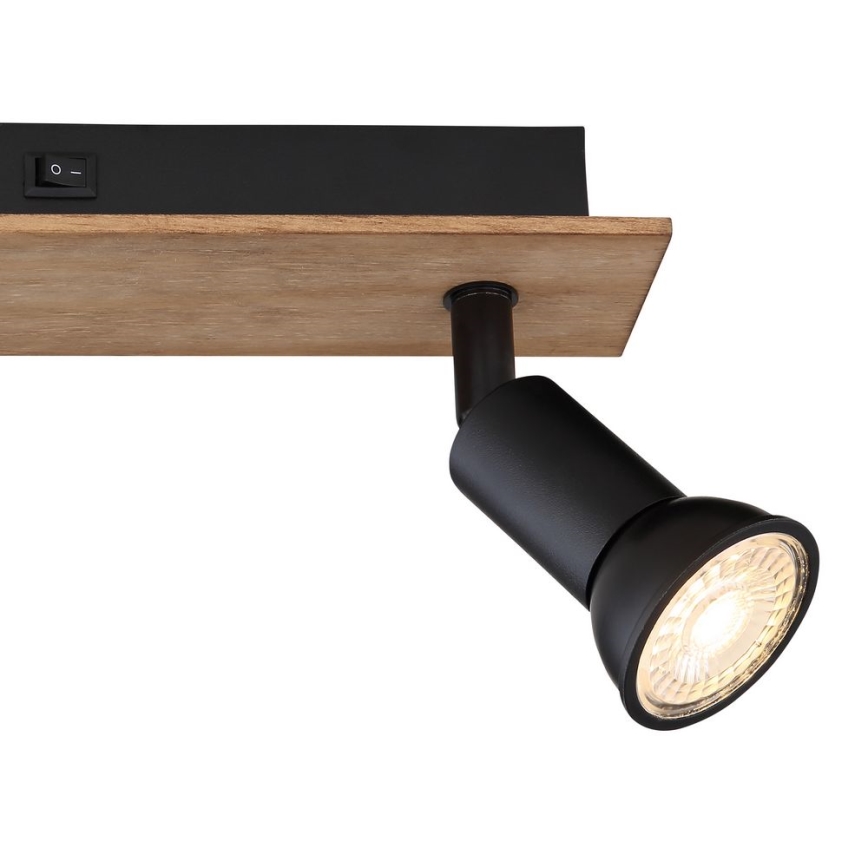 Globo - Reflektorska lampa 2xGU10/35W/230V drvo/crno