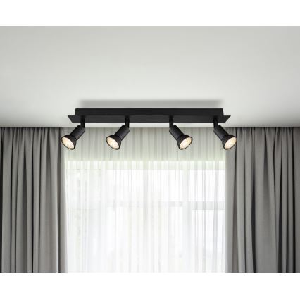 Globo - Reflektorska lampa 4xGU10/35W/230V crno