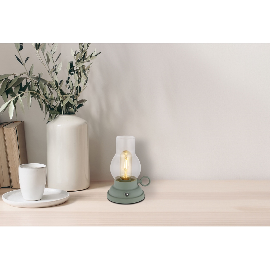 Globo - LED prigušiva punjiva dodirna stona lampa LED/1W/3,7V 1200 mAh zelena