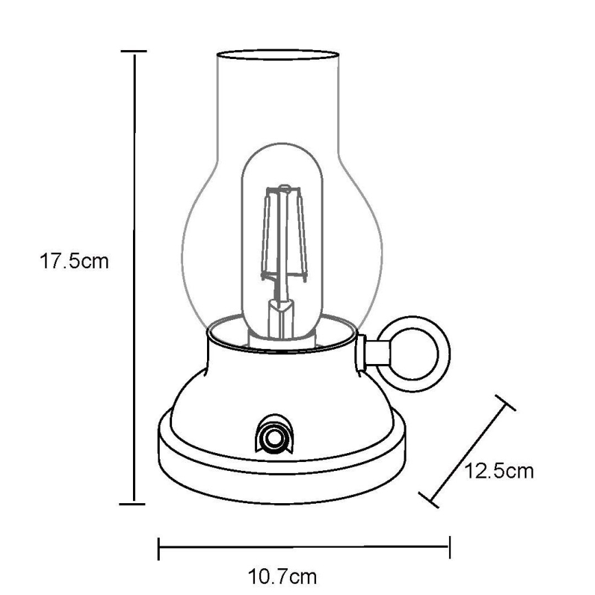 Globo - LED prigušiva punjiva dodirna stona lampa LED/1W/3,7V 1200 mAh zelena
