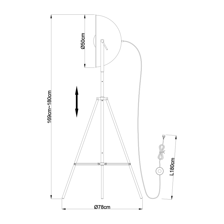 Globo - Podna lampa 1xE27/60W/230V
