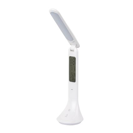 Globo - LED prigušiva punjiva stona lampa sa displejem LED/4W/230V 2200 mAh bela