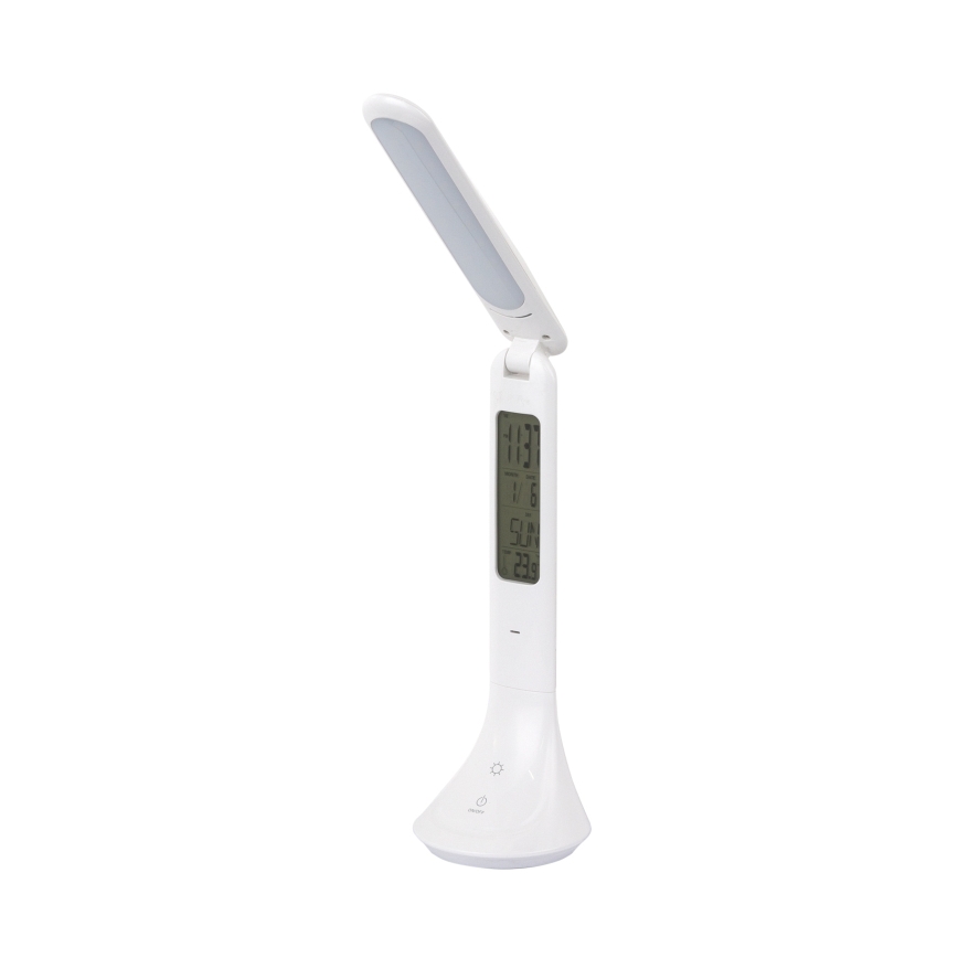Globo - LED prigušiva punjiva stona lampa sa displejem LED/4W/230V 2200 mAh bela