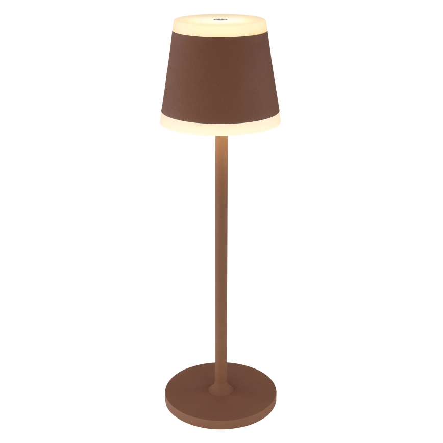 Globo - LED Prigušiva punjiva dodirna stona lampa LED/4,6W/3,7V 3000K 1800mAh braon IP54
