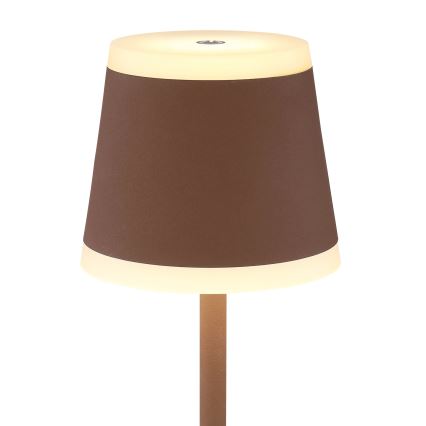 Globo - LED Prigušiva punjiva dodirna stona lampa LED/4,6W/3,7V 3000K 1800mAh braon IP54