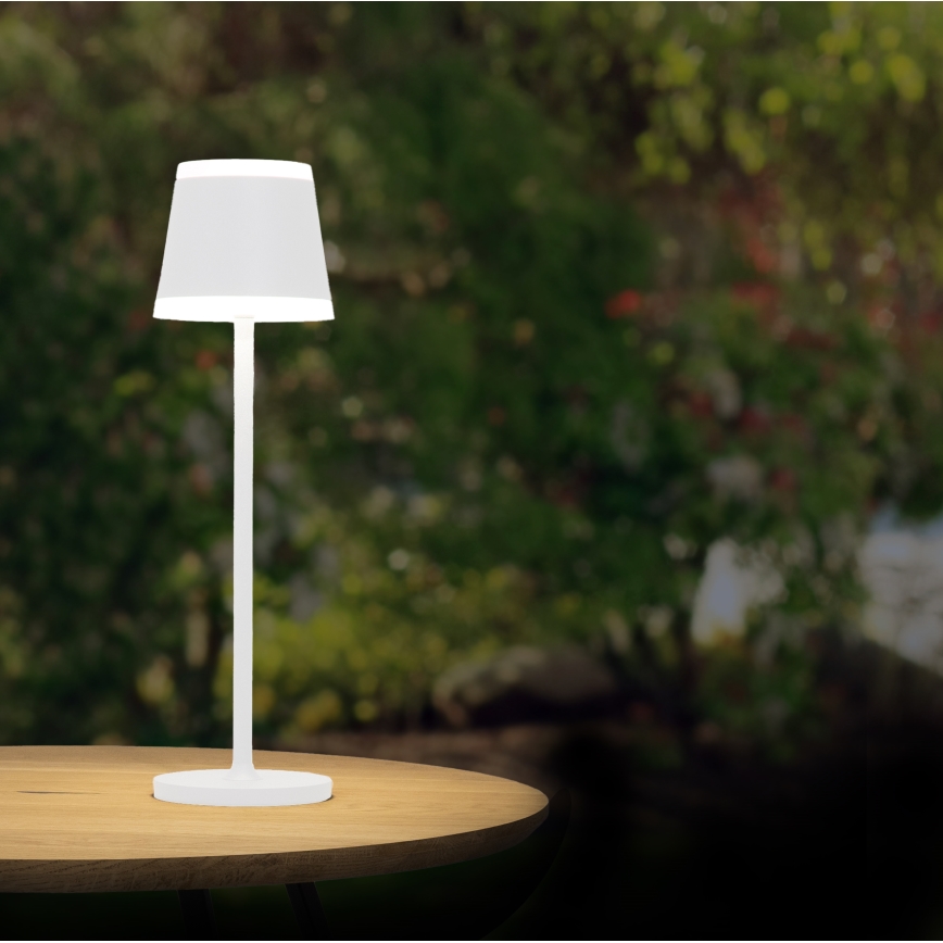 Globo - LED Prigušiva punjiva dodirna stona lampa LED/4,6W/230V 1800 mAh USB IP54 bela