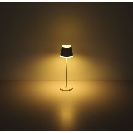 Globo - LED Prigušiva punjiva dodirna stona lampa LED/4,6W/230V 1800 mAh USB IP54 bela