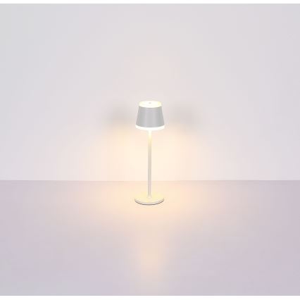 Globo - LED Prigušiva punjiva dodirna stona lampa LED/4,6W/230V 1800 mAh USB IP54 bela