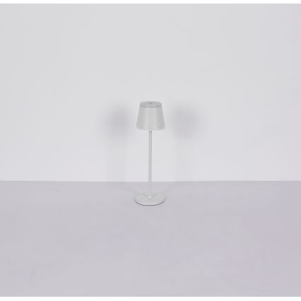 Globo - LED Prigušiva punjiva dodirna stona lampa LED/4,6W/230V 1800 mAh USB IP54 bela