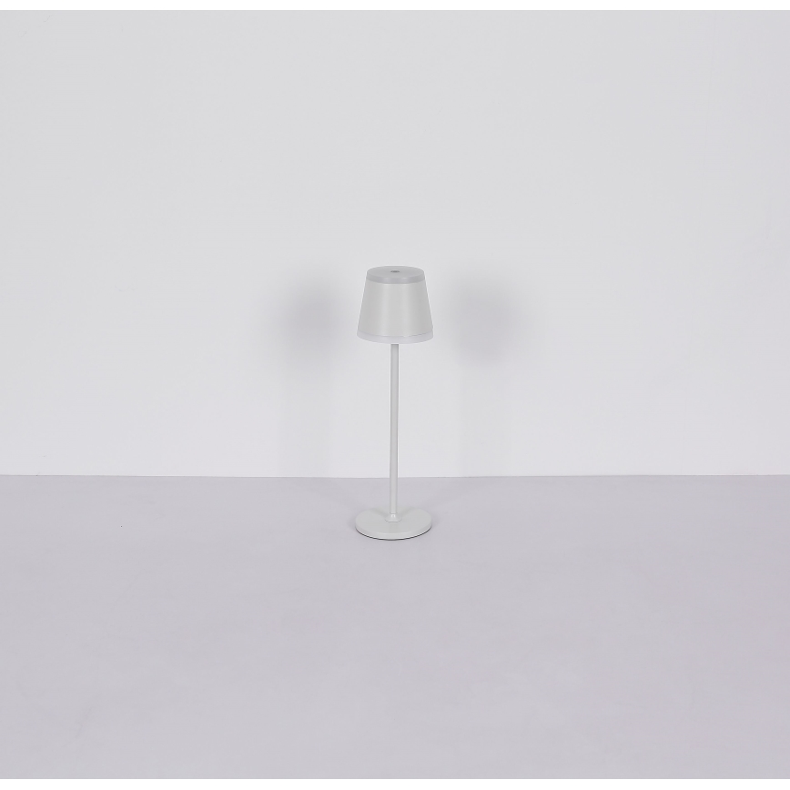 Globo - LED Prigušiva punjiva dodirna stona lampa LED/4,6W/230V 1800 mAh USB IP54 bela
