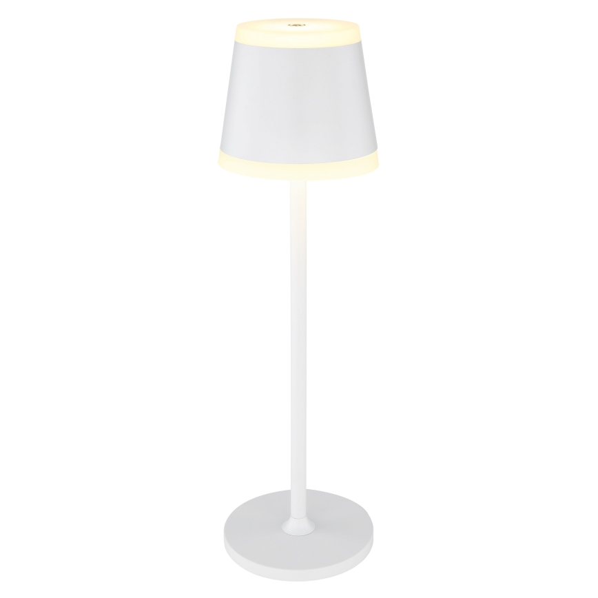 Globo - LED Prigušiva punjiva dodirna stona lampa LED/4,6W/230V 1800 mAh USB IP54 bela