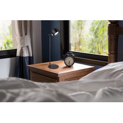 Globo - LED Prigušiva stona lampa na dodir 4u1 LED/4W/5V 3000/4000/5000K 1200 mAh crno
