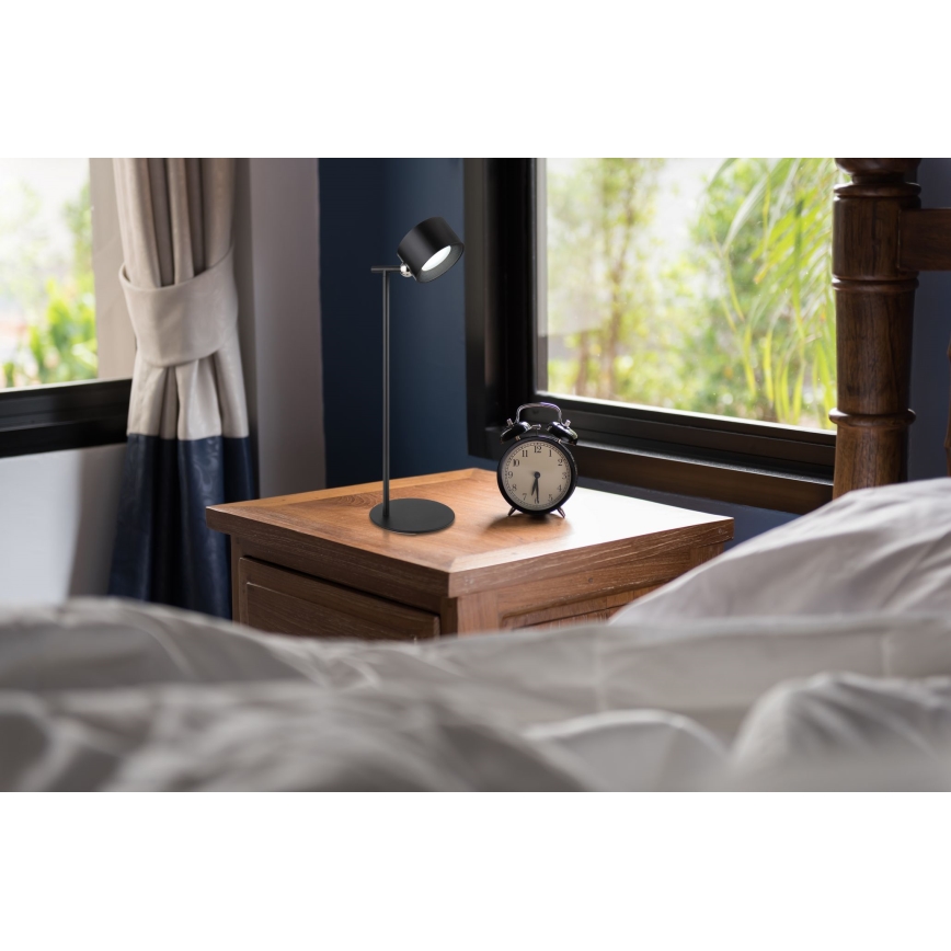 Globo - LED Prigušiva stona lampa na dodir 4u1 LED/4W/5V 3000/4000/5000K 1200 mAh crno