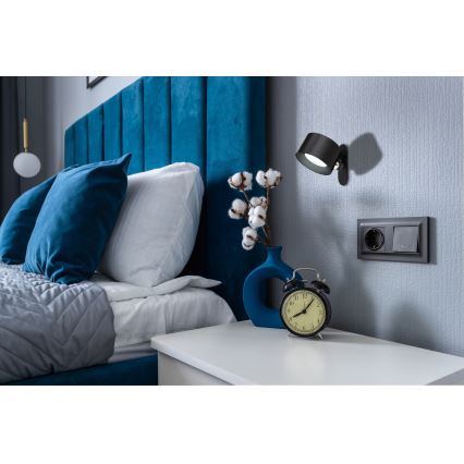 Globo - LED Prigušiva stona lampa na dodir 4u1 LED/4W/5V 3000/4000/5000K 1200 mAh crno