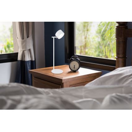 Globo - LED Prigušiva stona lampa na dodir 4u1 LED/4W/5V 3000/4000/5000K 1200 mAh bela