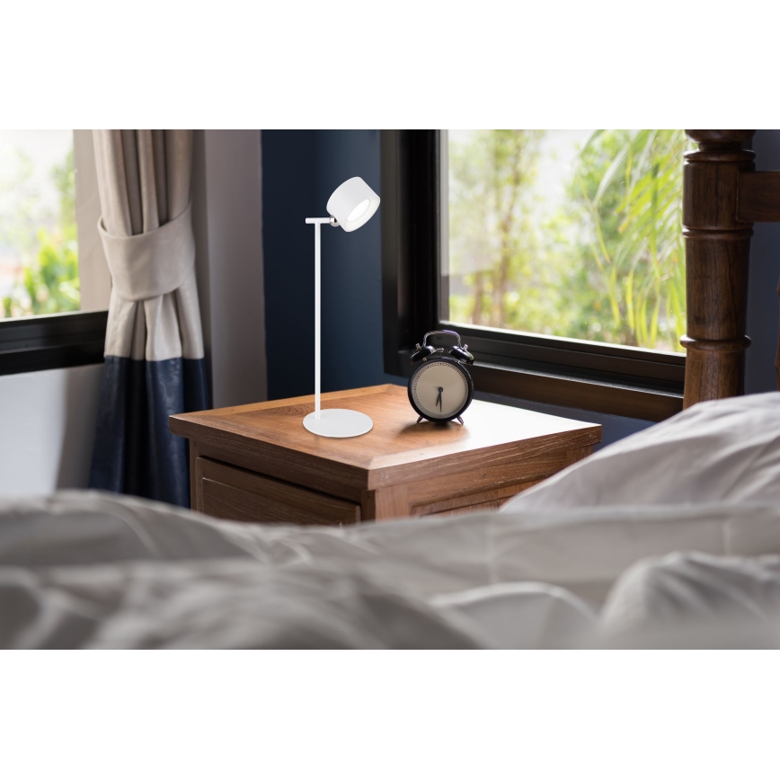 Globo - LED Prigušiva stona lampa na dodir 4u1 LED/4W/5V 3000/4000/5000K 1200 mAh bela