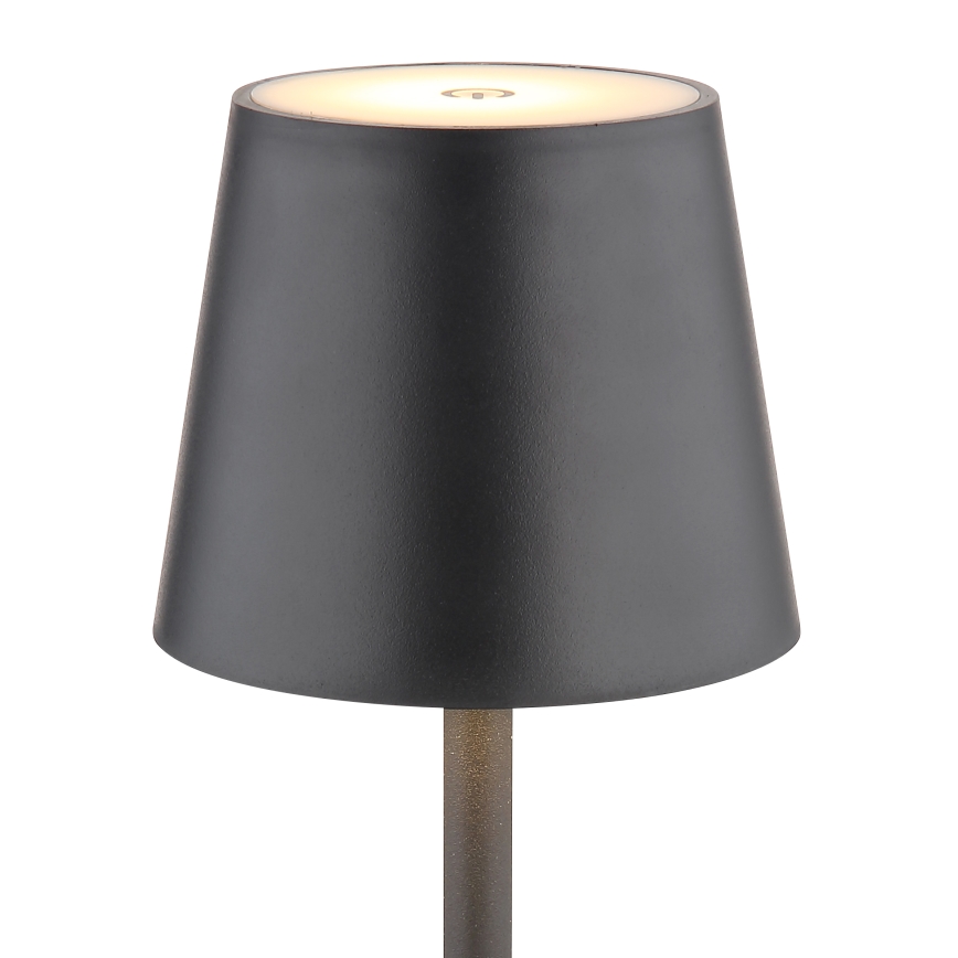 Globo - LED Prigušiva dodirna vanjska lampa LED/3W/3,7V IP44 1800 mAh USB crno