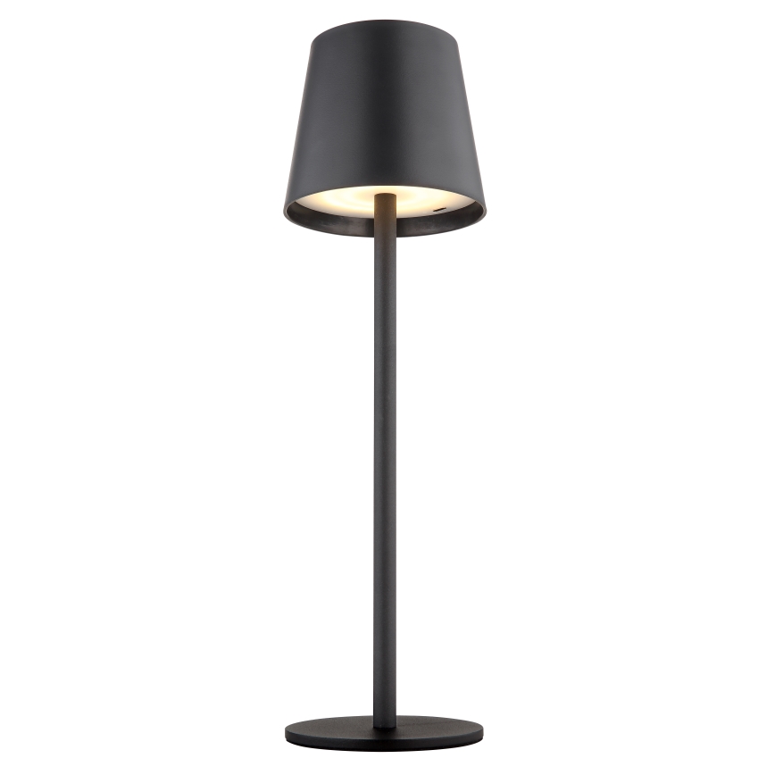 Globo - LED Prigušiva dodirna vanjska lampa LED/3W/3,7V IP44 1800 mAh USB crno