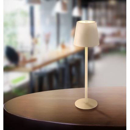Globo - LED Prigušiva dodirna vanjska lampa LED/3W/3,7V IP44 1800 mAh USB bež