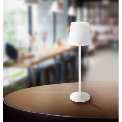Globo - LED Prigušiva dodirna vanjska lampa LED/3W/3,7V IP44 1800 mAh USB bela