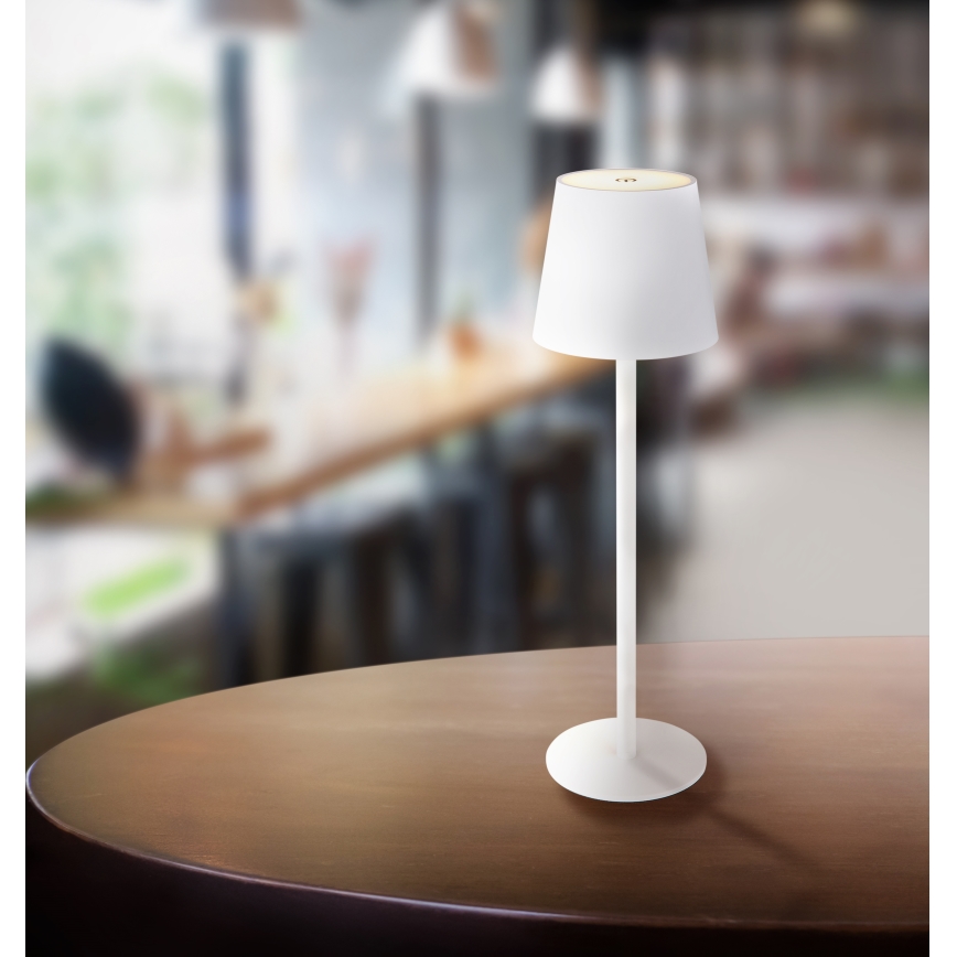 Globo - LED Prigušiva dodirna vanjska lampa LED/3W/3,7V IP44 1800 mAh USB bela