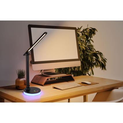 Globo - LED RGBW Prigušiva stona lampa na dodir LED/5W/230V + LED/2W 2700K/4000K/6500K crno