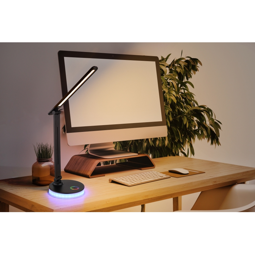 Globo - LED RGBW Prigušiva stona lampa na dodir LED/5W/230V + LED/2W 2700K/4000K/6500K crno