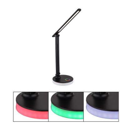 Globo - LED RGBW Prigušiva stona lampa na dodir LED/5W/230V + LED/2W 2700K/4000K/6500K crno