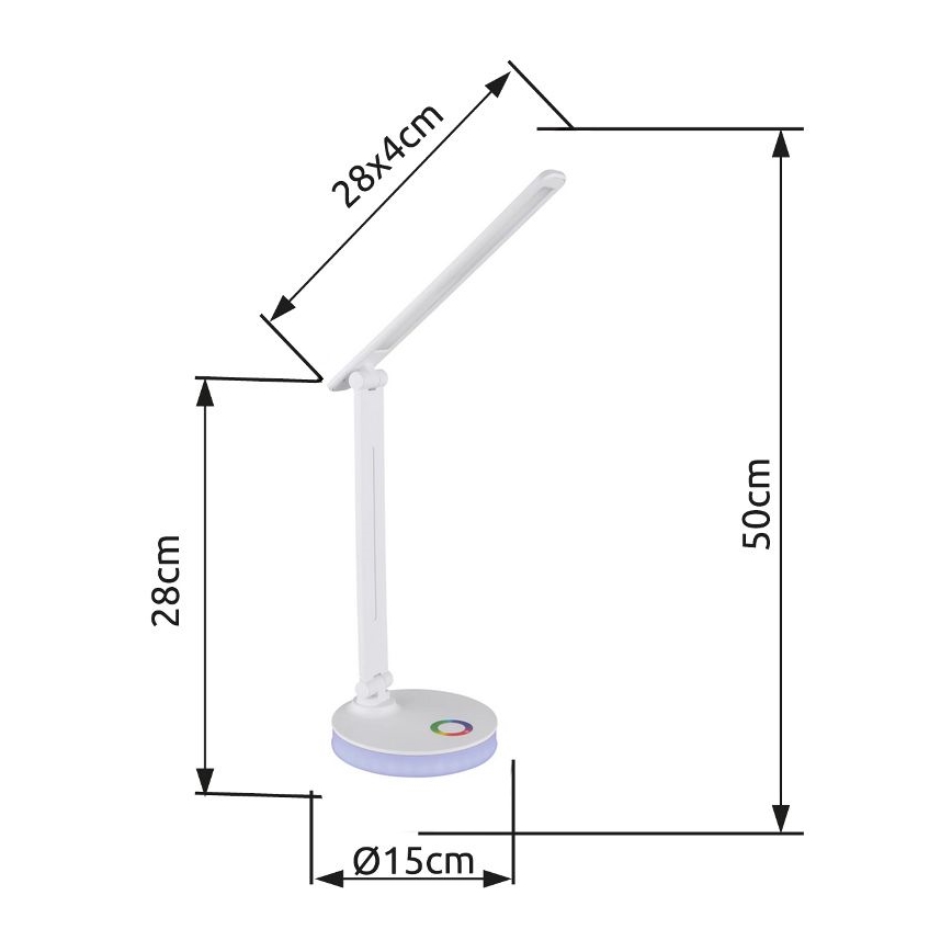 Globo - LED RGBW Prigušiva stona lampa na dodir LED/5W/230V + LED/2W 2700K/4000K/6500K bela