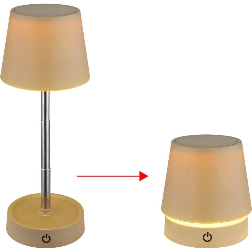 Globo - Punjiva LED stona lampa, dodirna i prigušiva, LED/1,2W/3V 1200 mAh