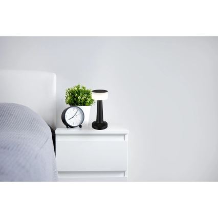 Globo - LED Prigušiva stona lampa na dodir LED/1W/3,7V 2700K/4000K/6500K 800 mAh USB crno