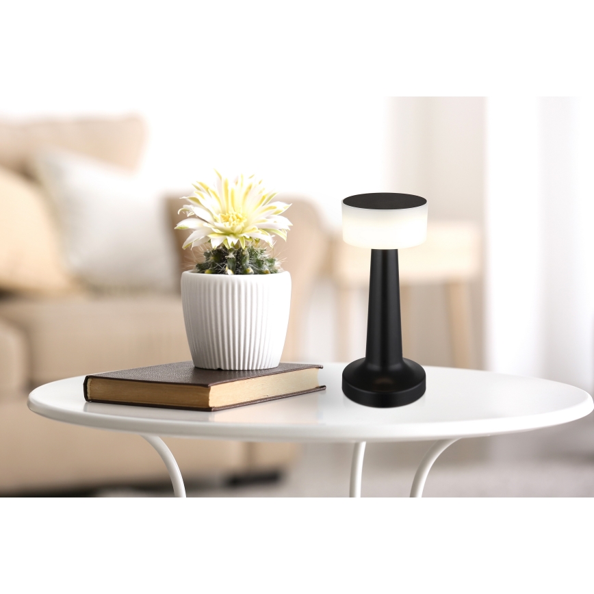 Globo - LED Prigušiva stona lampa na dodir LED/1W/3,7V 2700K/4000K/6500K 800 mAh USB crno