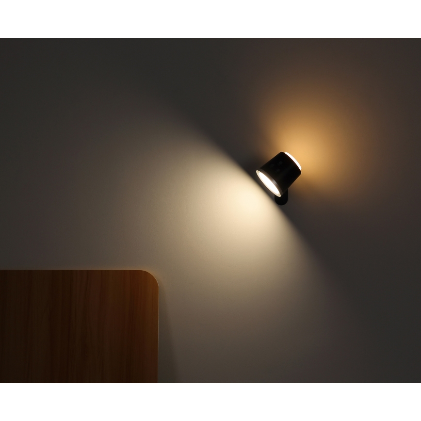 Globo - LED Prigušiva stona lampa na dodir 4u1 LED/6W/3,7V 3000K/4000K/6500K 1500 mAh USB crno