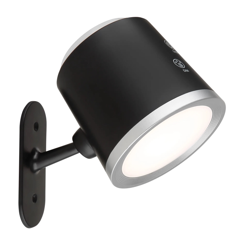 Globo - LED Prigušiva stona lampa na dodir 4u1 LED/6W/3,7V 3000K/4000K/6500K 1500 mAh USB crno