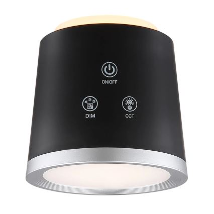 Globo - LED Prigušiva stona lampa na dodir 4u1 LED/6W/3,7V 3000K/4000K/6500K 1500 mAh USB crno