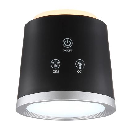 Globo - LED Prigušiva stona lampa na dodir 4u1 LED/6W/3,7V 3000K/4000K/6500K 1500 mAh USB crno