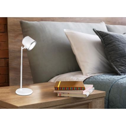 Globo - LED Prigušiva stona lampa na dodir 4u1 LED/6W/3,7V 3000K/4000K/6500K 1500 mAh USB bela