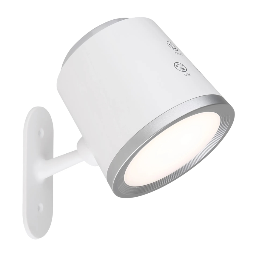 Globo - LED Prigušiva stona lampa na dodir 4u1 LED/6W/3,7V 3000K/4000K/6500K 1500 mAh USB bela